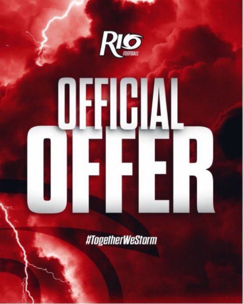Blessed to receive an offer from RIO Grande!!!
<a href="/sjharmon22/">Coach Sammy Harmon</a>