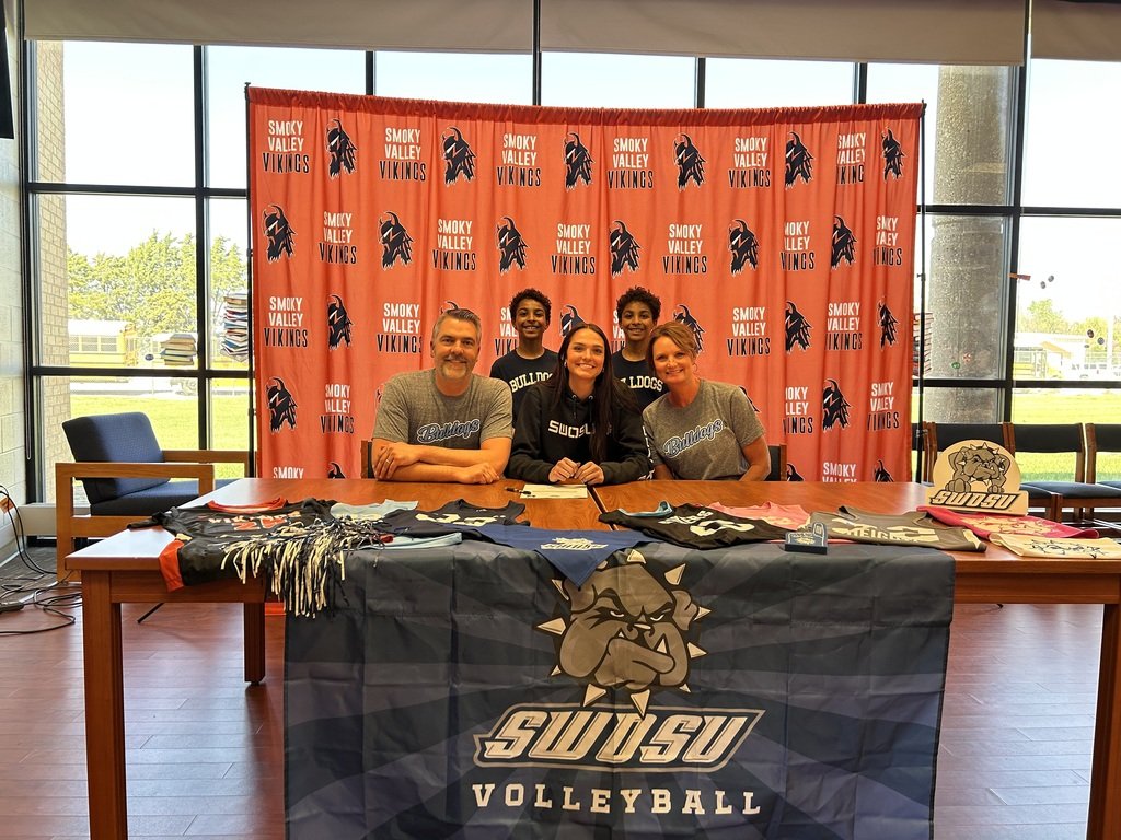 Congratulations to Katja Blanchat on signing with Southwest Oklahoma State University to continue her volleyball career! Good luck, Kat!! #SVstrong #SmokyValleyProud