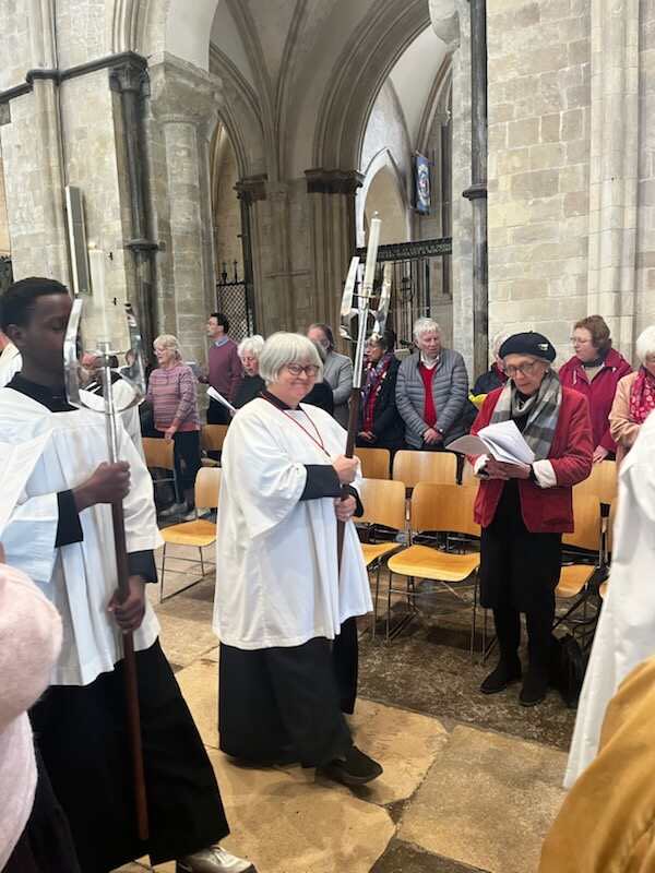 Honour of me serving at Chichester cathedral yesterday.