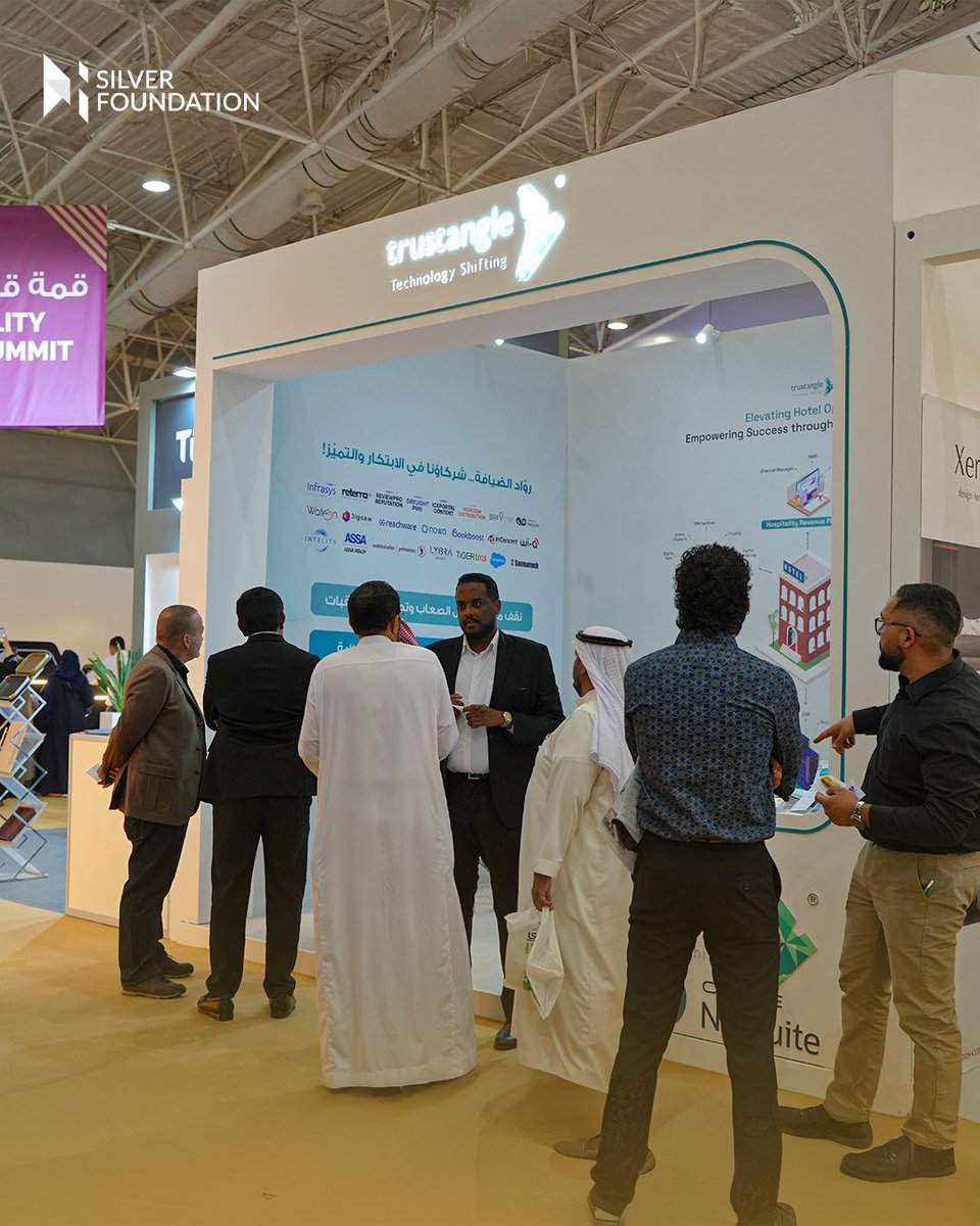 SilverFoundati1's tweet photo. trustangle shines at the 2025 Hotels &amp; Hospitality Exhibition in Riyadh.
Designed and executed by Silver Foundation, the booth reflected the future of hospitality with its functional design and welcoming atmosphere that attracted visitors.
#BoothDesign #HospitalityExhibition https://t.co/fOmFNj3Hef