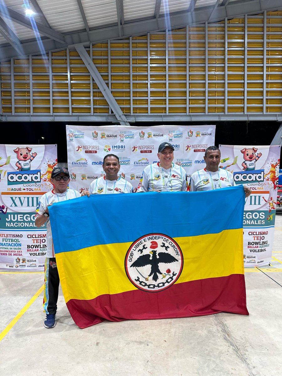 Tejo por equipos le dio la medalla número 16 a Acord Cundinamarca. Fernando Mejía, Macedo Valbuena, Jorge Guerrero y Henry Parra obtuvieron la presea de plata en la final ante la regional de Acord Arauca. #SoyCundi