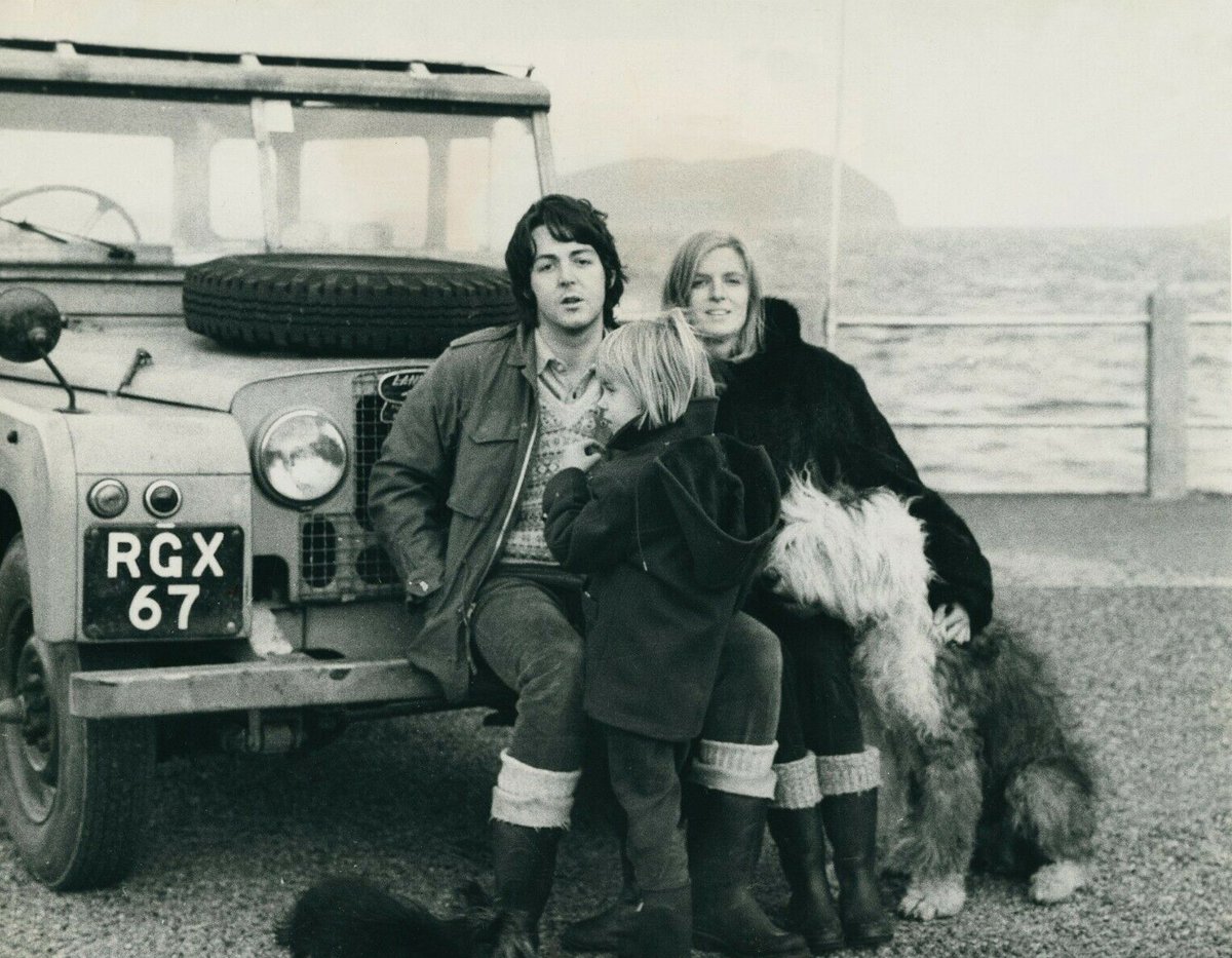 Taken far too young - Linda McCartney passed away on this day in 1998.

Linda is pictured here with Paul, Heather and dog Martha by Campbeltown harbour on November 8, 1968 (Linda's first visit to what became her spiritual home in Scotland). 
📷Freddie Gillies.