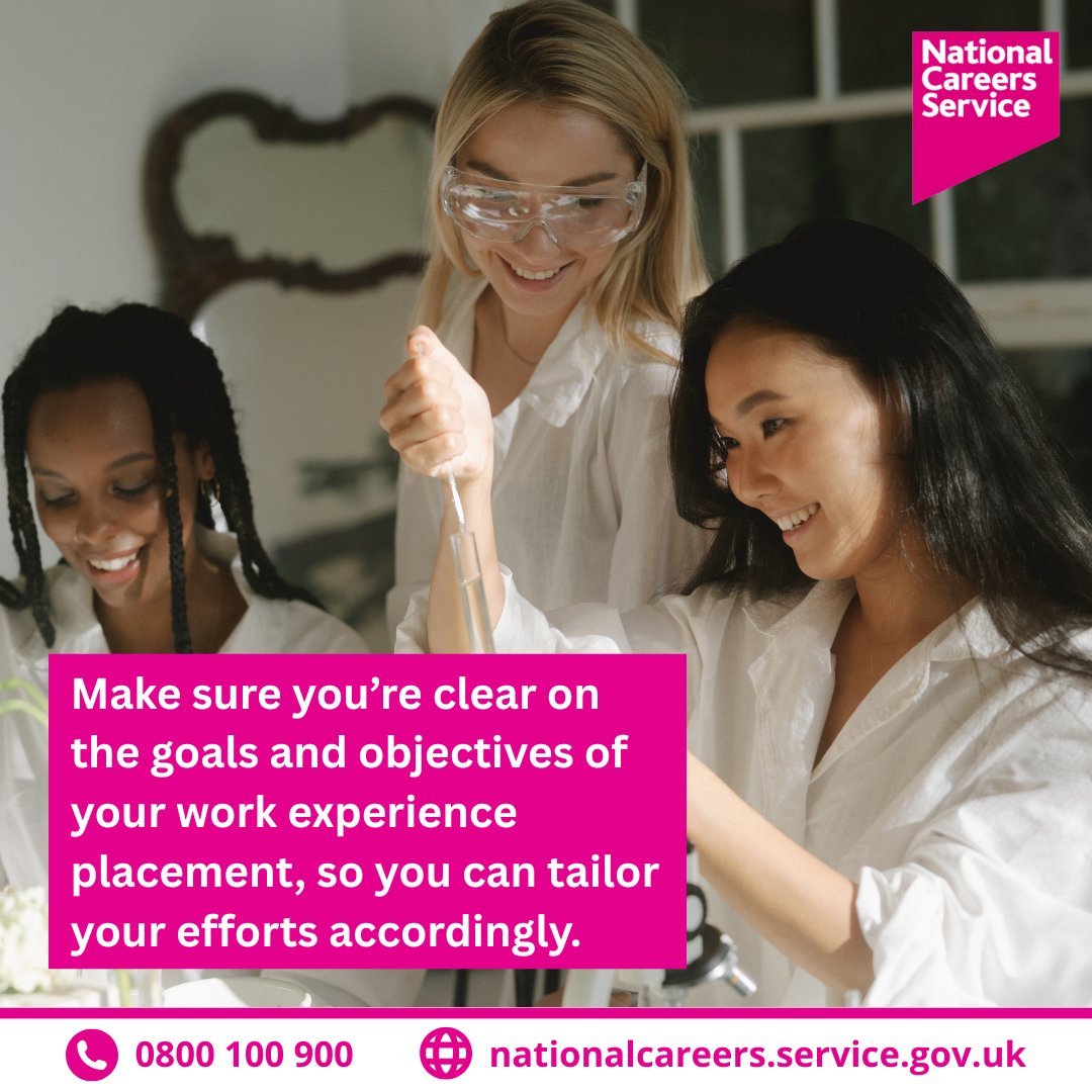 🎯 You get out what you put in! When on a work experience placement, chat with your employer to make sure you understand what they want you to achieve. 💼🤝Check out our top tips on how work experience can help you: nationalcareers.service.gov.uk/careers-advice…