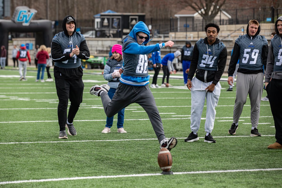 gvsufootball's tweet photo. Scenes from yesterday’s Victory Day 😁

#AnchorUp | #WAWG https://t.co/WFBwlWZQM9