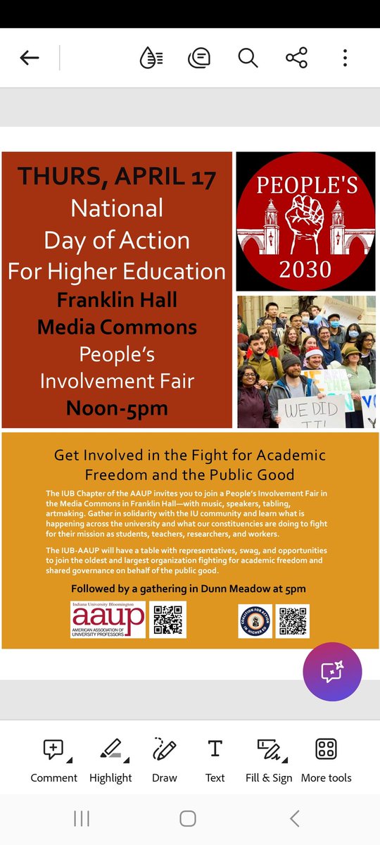 Amrita Myers (@countesscanuck) on Twitter photo Today! Protect Higher Ed. Defend faculty, students, and staff. Art, singing, lightning talks, and more! Rally at Dunn at 5pm. #academia #History #protectiu <a href="/IndianaGrads/">Indiana Grad Workers Coalition</a> <a href="/IUonStrike/">IU on Strike</a> <a href="/crres_iub/">CRRES IUB</a> Today! Protect Higher Ed. Defend faculty, students, and staff. Art, singing, lightning talks, and more! Rally at Dunn at 5pm. #academia #History #protectiu <a href="/IndianaGrads/">Indiana Grad Workers Coalition</a> <a href="/IUonStrike/">IU on Strike</a> <a href="/crres_iub/">CRRES IUB</a>