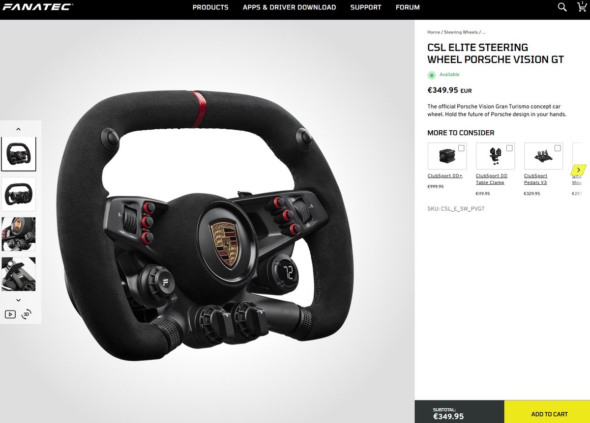 Ah, pues mira, el nuevo volante de <a href="/fanatec/">FANATEC</a> es bastante más barato de lo que esperaba teniendo en cuenta lo que vi en la SimRacing Expo y que es licenciado.

Viene con el QR2 Lite pero no tiene fuerza limitada. A ver si se animan con más cosas nuevas en este rango de precio.