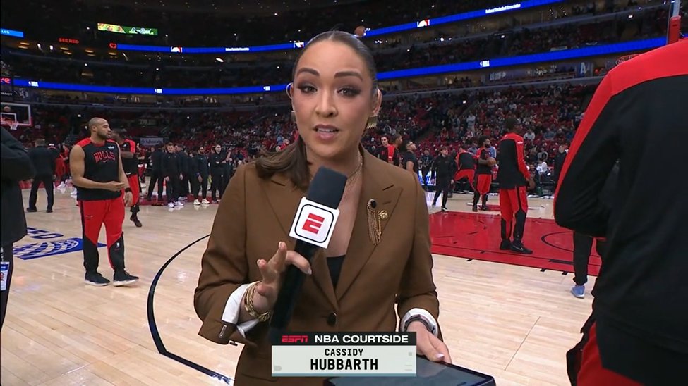 Salute to <a href="/CassidyHubbarth/">Cassidy Hubbarth</a> following her final ESPN NBA assignment last night... fittingly in her hometown of Chicago.

Cassidy has done so much great work for ESPN the past 15 years. Wishing her continued success in her new role at Amazon.