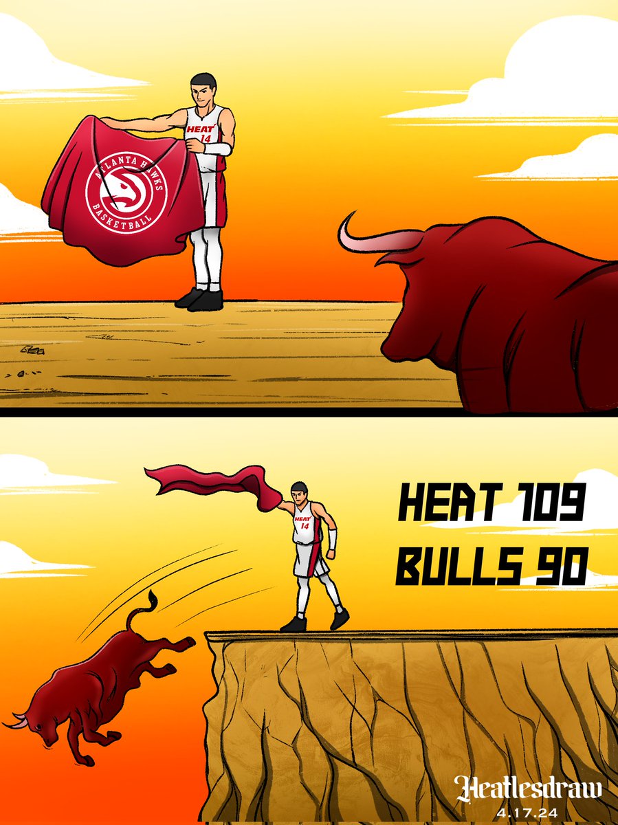 Try again next year Chicago Bulls!

#art #nba #playoffs #nbaplayoffs #miamiheat #heatnation #digitalart