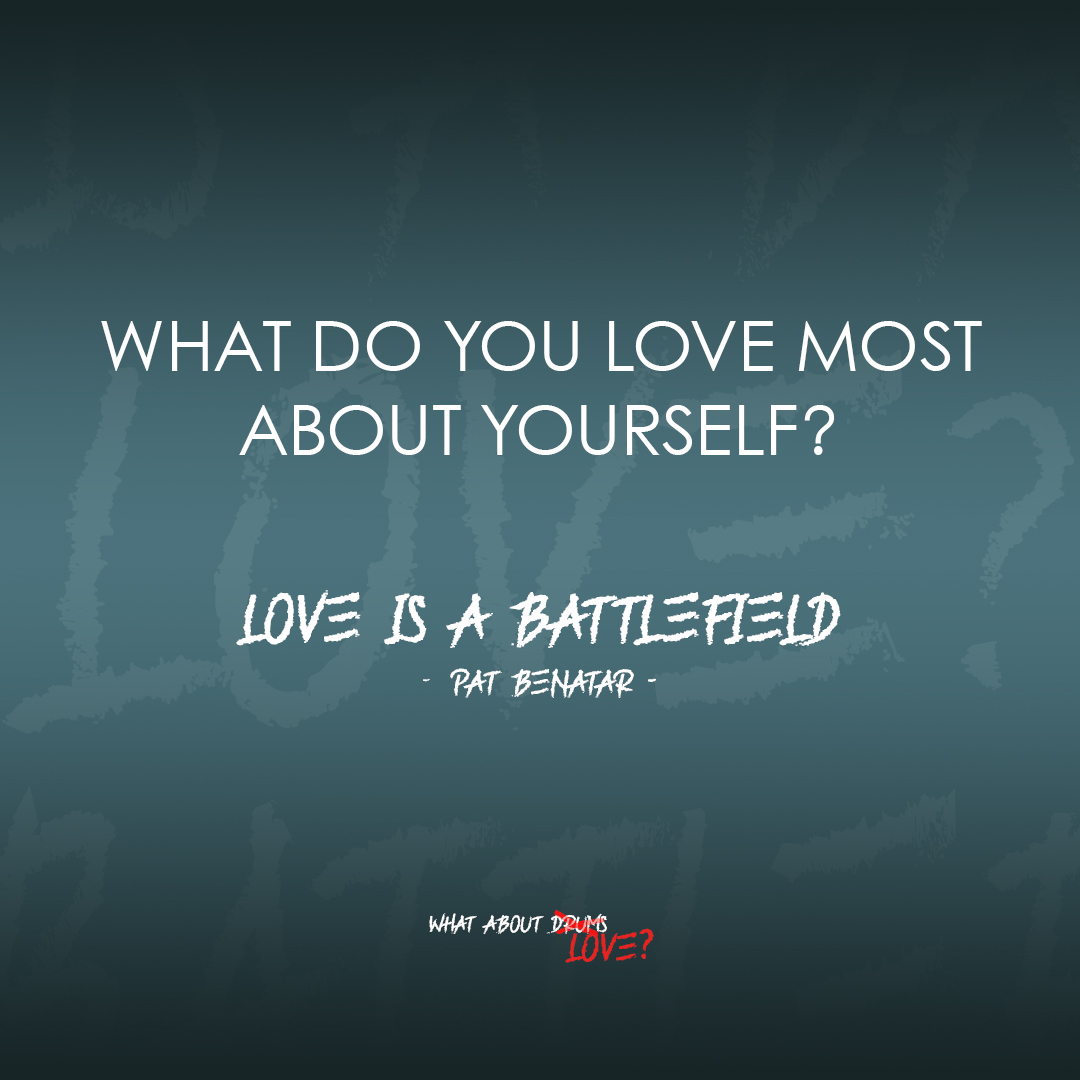 Love Is A Battlefield - Pat Benatar

What do you love most about yourself? What are you particularly proud of? If you have an answer to that, you're on the right track!

Stream - What About Love?: hermanrarebell.lnk.to/whataboutlove

Love
Herman 🤘🏼