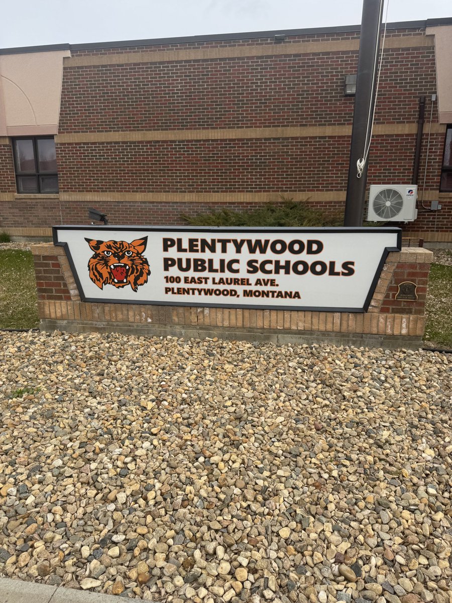 Stop #3! Great visit at Plentywood with Coach Nyby! Go Griz!