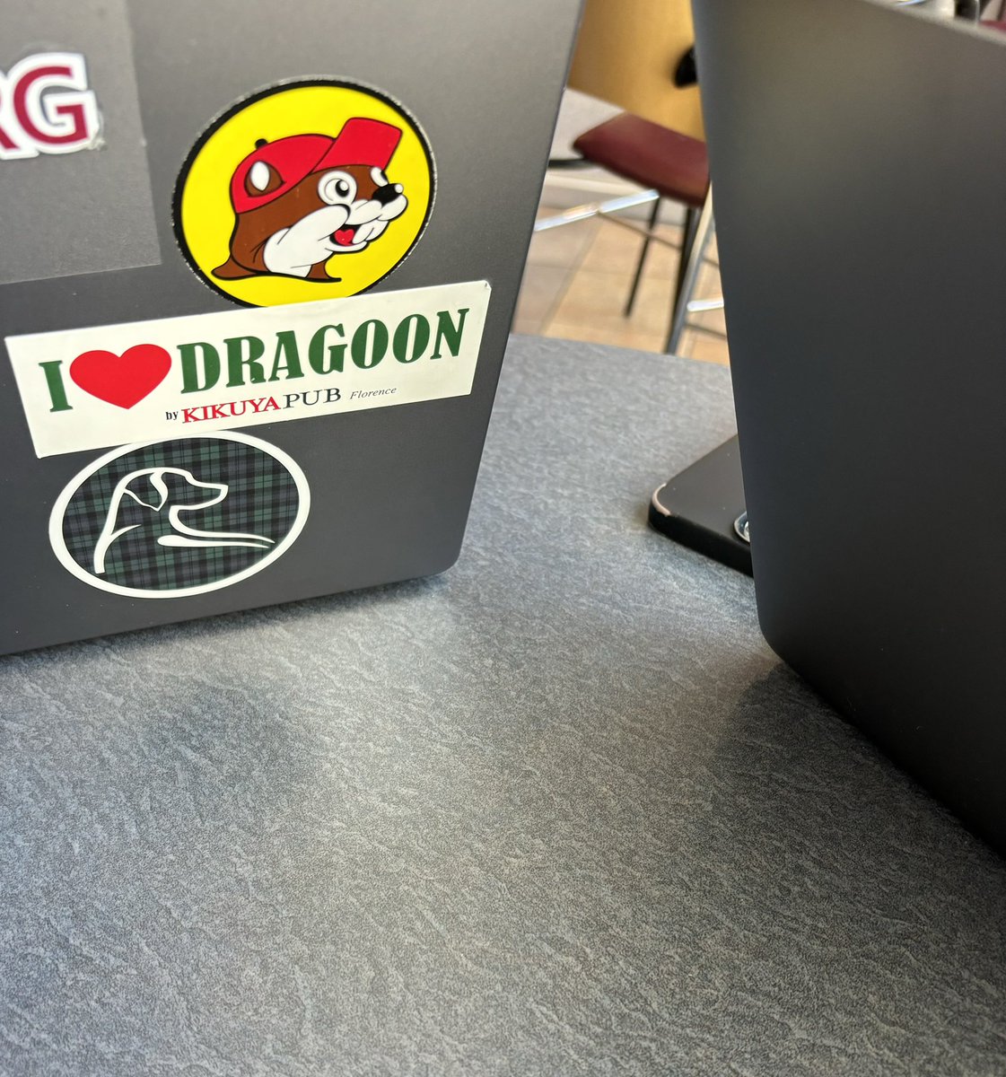 Buc-ee’s and a Pub in Florence. Weird flex on the back of ur Mac #shrink Mac stickers
