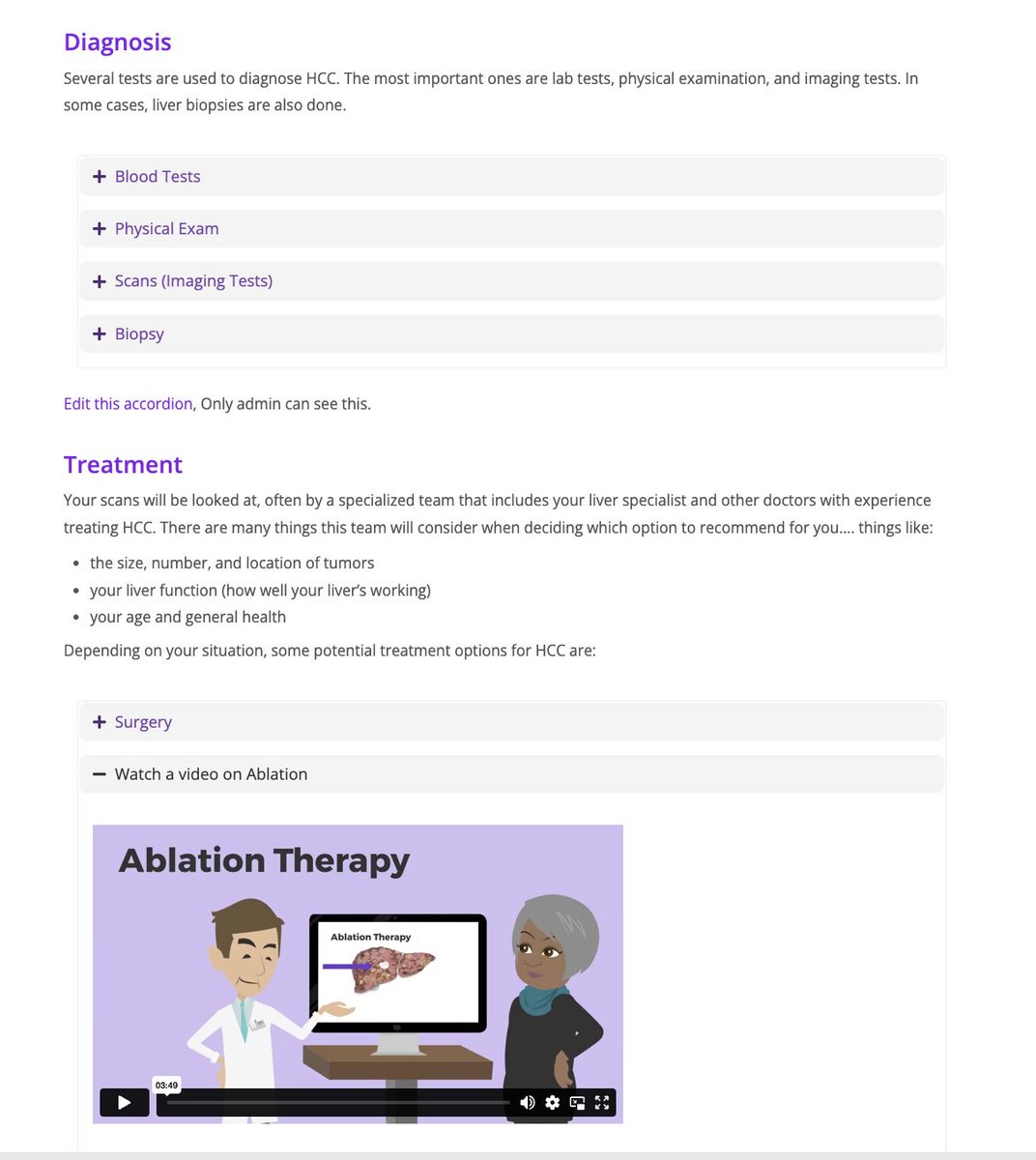 CirrhosisCareAB's tweet image. This #WorldLiverDay, help your patients with cirrhosis understand liver cancer (HCC) risks & treatment options. Share patient-friendly videos on ablation, embolization & more from CirrhosisCare.ca. Empower informed decisions.