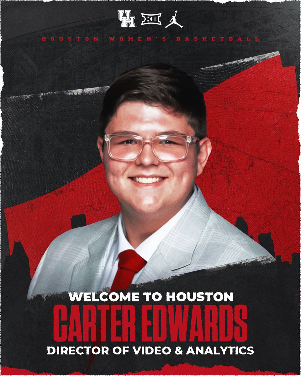 UHCougarWBB's tweet image. The staff keeps growing 👏

Excited to welcome Carter Edwards as our Director of Video &amp;amp; Analytics!