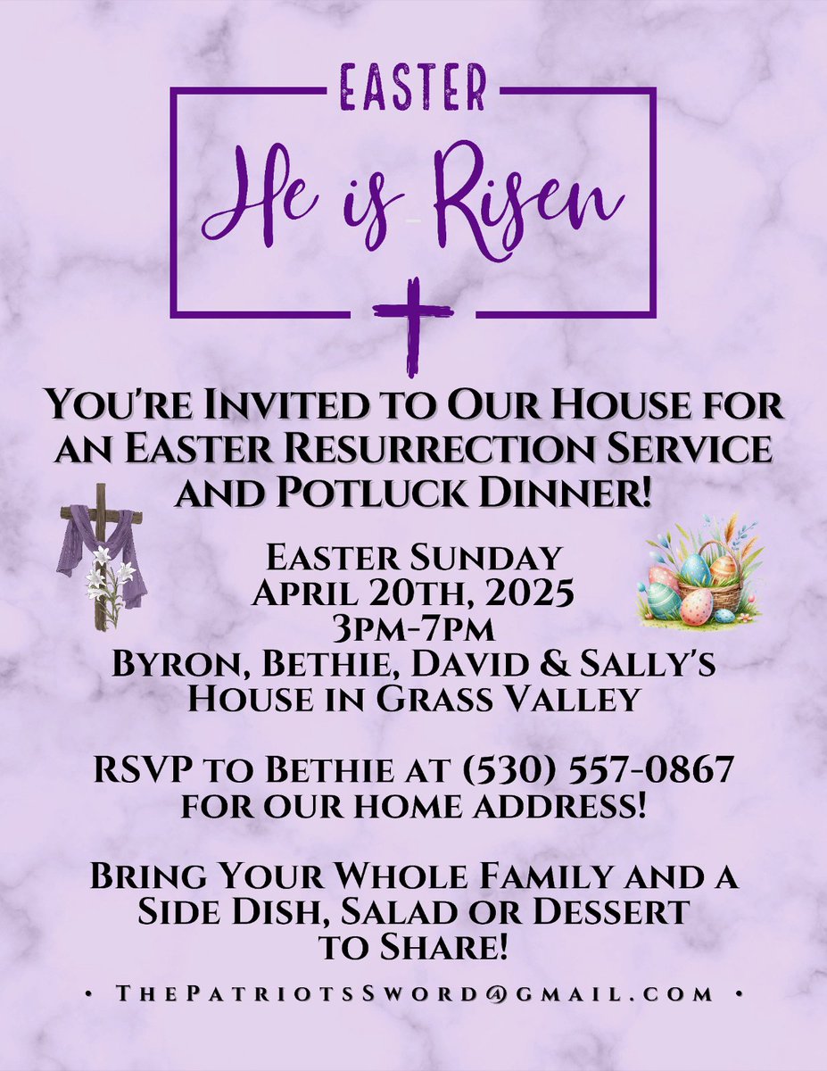You're all invited... 🙏✝️💜✝️🙏

🥚🐇🐰🐣🥕🌷