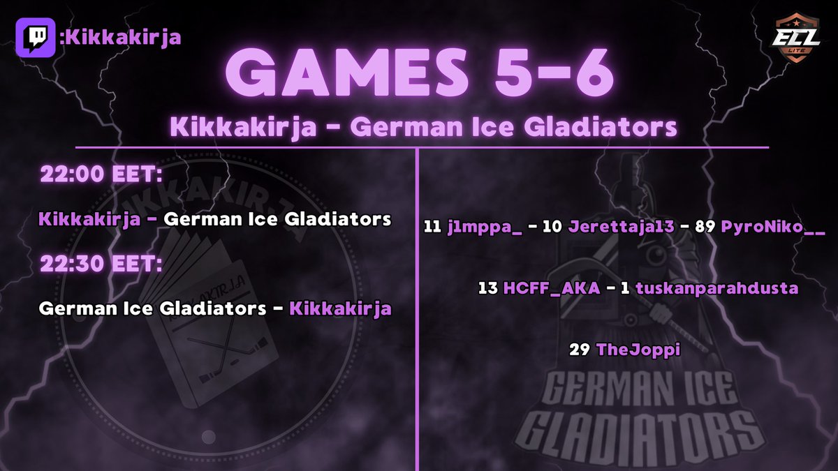 GAMEDAY‼️💜

THE MOST EXCITING EASTER GAMES YOU’LL FIND, AS WE PLAY AGAINST ANOTHER GERMAN TEAM TODAY🇩🇪. WE HOPE TO CONTINUE OUR GOOD OFFENSE FROM YESTERDAY AND HOPEFULLY TAKE SOME LESS PENALTIES ALSO🗣️. COME AND START OFF YOUR EASTER HOLIDAY BY WATCHING THESE MAGNIFICENT