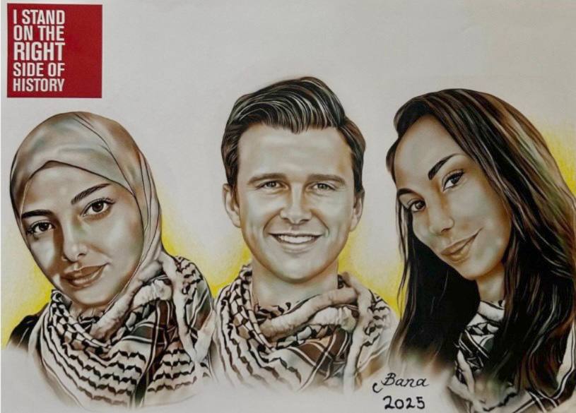 Standing on the right side of history (@stand4pal3) on Twitter photo The daughter of the Palestinian artist "Bana" has started to draw pictures of Palestinian supporters Dr. Anastasia, Jackson Hinkle and Maria Qahtan at the request of the "Right Side of History" Institute.
<a href="/DrLoupis/">Dr. Anastasia Maria Loupis</a> <a href="/DrLoupis__/">Dr. Anastasia Maria Loupis</a> <a href="/jacksonhinklle/">Jackson Hinkle 🇺🇸</a> <a href="/Mariaofficiala/">ماريا قحطان Maria Qahtan</a>
#ماريا_قحطان The daughter of the Palestinian artist "Bana" has started to draw pictures of Palestinian supporters Dr. Anastasia, Jackson Hinkle and Maria Qahtan at the request of the "Right Side of History" Institute.
<a href="/DrLoupis/">Dr. Anastasia Maria Loupis</a> <a href="/DrLoupis__/">Dr. Anastasia Maria Loupis</a> <a href="/jacksonhinklle/">Jackson Hinkle 🇺🇸</a> <a href="/Mariaofficiala/">ماريا قحطان Maria Qahtan</a>
#ماريا_قحطان