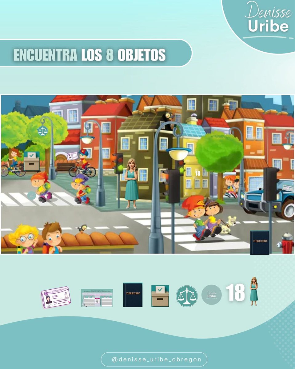 MagistradaUribe's tweet image. 🕵🏼‍♀️Encuentra los 8 principales objetos que debemos de tener en mente  para este 1 de junio🗳️🔍

Veamos qué tan buena vista tienen 🥸

#Derecho
#NuevoPoderJudicial
#Vota18
#DenisseUribe