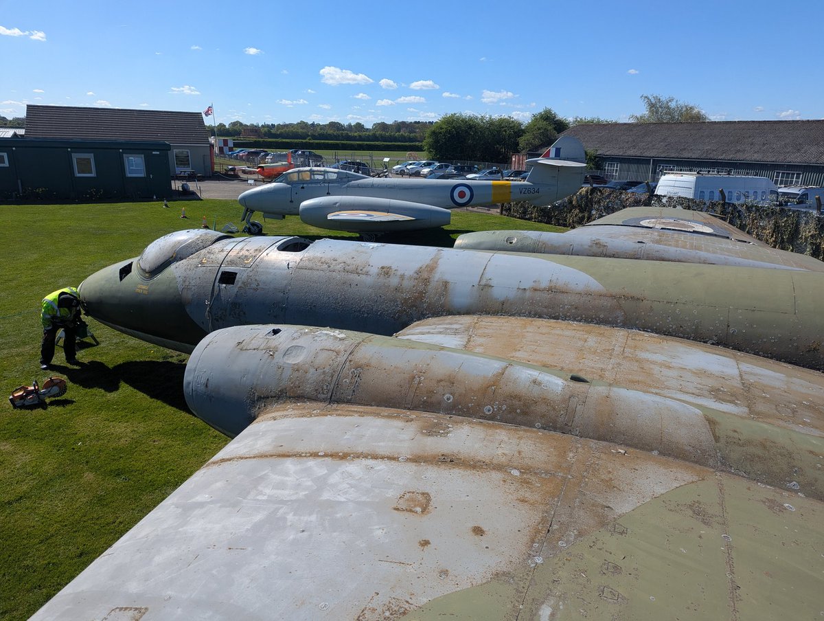 Classic British aircraft.  Photo taken from a Canberra. 
<a href="/RAF_Luton/">RAF_Luton</a>