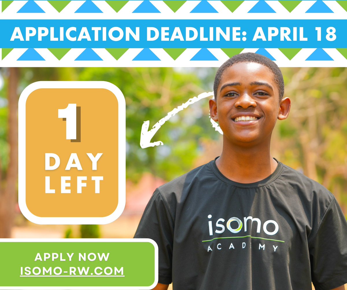 🚨 Only 1 Day Left! 🚨

Senior 4 students, this is your last chance to join Isomo Academy!

Our intensive program helps you unlock academic excellence and prepares you to compete for university scholarships around the world. 

⏳ Applications close TOMORROW — 8:00 PM CAT!