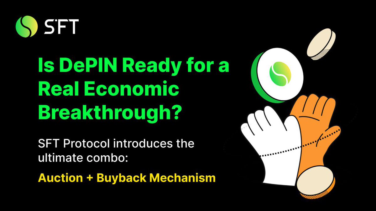 SFTFoundation_'s tweet photo. Is DePIN ready for a real economic breakthrough❓

🔥 SFT Protocol is here with a game-changer:
Auction + Buyback Mechanism = Sustainable tokenomics + real value for the community.

🔥 No inflation. No endless emissions.
Just a revenue-driven DePIN DAO with:
⚙️ Auction-based distribution
♻️ Continuous token buybacks
💰 A self-sustaining treasury

We’re building a Chain of Chains—integrating:
📦 Decentralized Storage
🖥️ High-performance Computing
🚀 CDN for fast content delivery

SFT Protocol is bridging physical infrastructure and Web3—fairly, transparently, and with unstoppable momentum.

⏩ Be early, Stay ahead -
https://t.co/O55X8TAiGl

❤️ Like, 🔁 Retweet , & ✍🏻 Comment your ideas or suggestions below 👇🏻 

#DePIN #Web3 #CryptoNews #Tokenomics #BlockchainTech