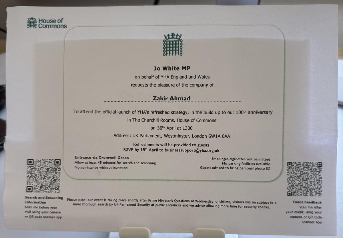 Yuvanis Foundation (@yuvanisf) on Twitter photo We’re absolutely delighted to be invited to the House of Commons by <a href="/YHAEnglandWales/">YHA England & Wales</a> for the official launch of their refreshed strategy!
The new strategy is a bold and exciting step forward—placing young people, inclusivity, and access to nature at its heart. We’re absolutely delighted to be invited to the House of Commons by <a href="/YHAEnglandWales/">YHA England & Wales</a> for the official launch of their refreshed strategy!
The new strategy is a bold and exciting step forward—placing young people, inclusivity, and access to nature at its heart.