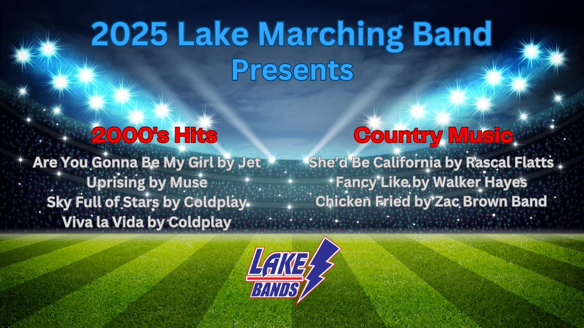 We hope you enjoyed our hints, but now we are excited to share this year’s halftime shows with you all!  We look forward to performing for all of you in Blue Streak Stadium very soon!  
<a href="/LakeLocalSD/">Lake Local Schools</a>