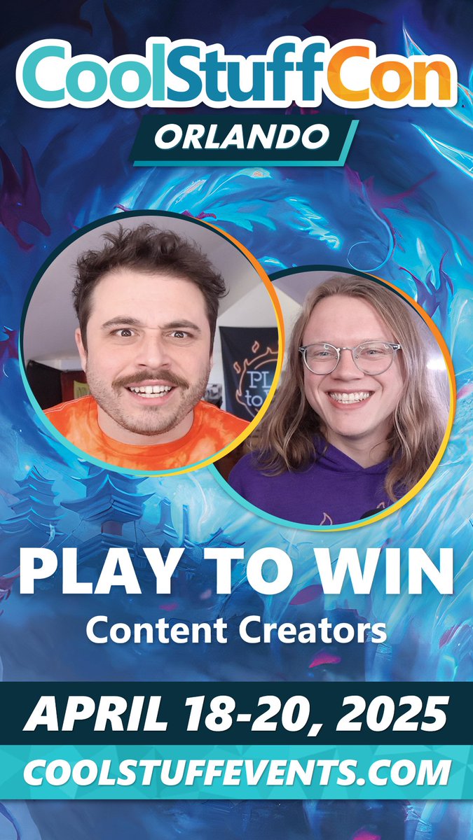 playtowinmtg's tweet image. COOL STUFF CON ORLANDO STARTS TOMORROW!

coolstuffevents.com

@CoolStuffInc

#CSCON