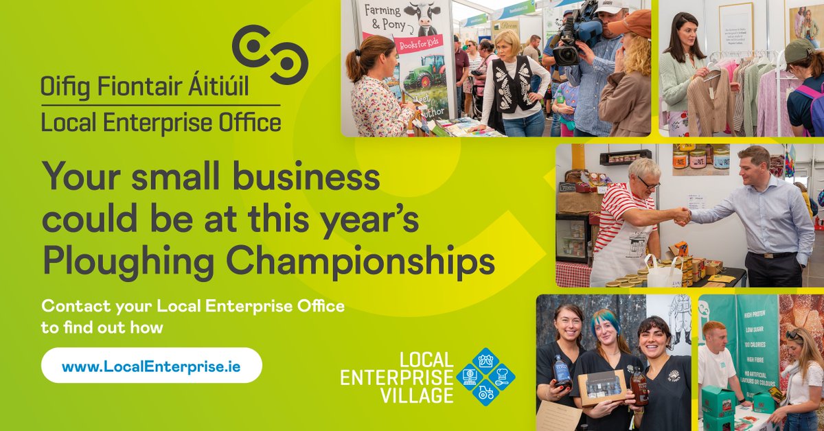 📅 National Ploughing Association Event

📍 Screggan, Tullamore, Co. Offaly 
🗓 16th-18th September

The Network of Local Enterprise Offices is inviting clients to apply for a stand at this exciting event! 

🔗 Apply now: consult.carlow.ie/en/content/net…