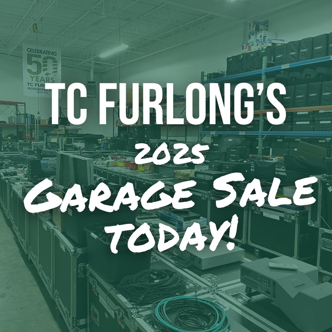 Our garage sale is today! Stop by our Lake Forest, IL warehouse for great deals on used audio gear. Items will include digital consoles, rack gear, bulk wire, and more.

Sale is from 10am until 5pm today. We hope to see you there!