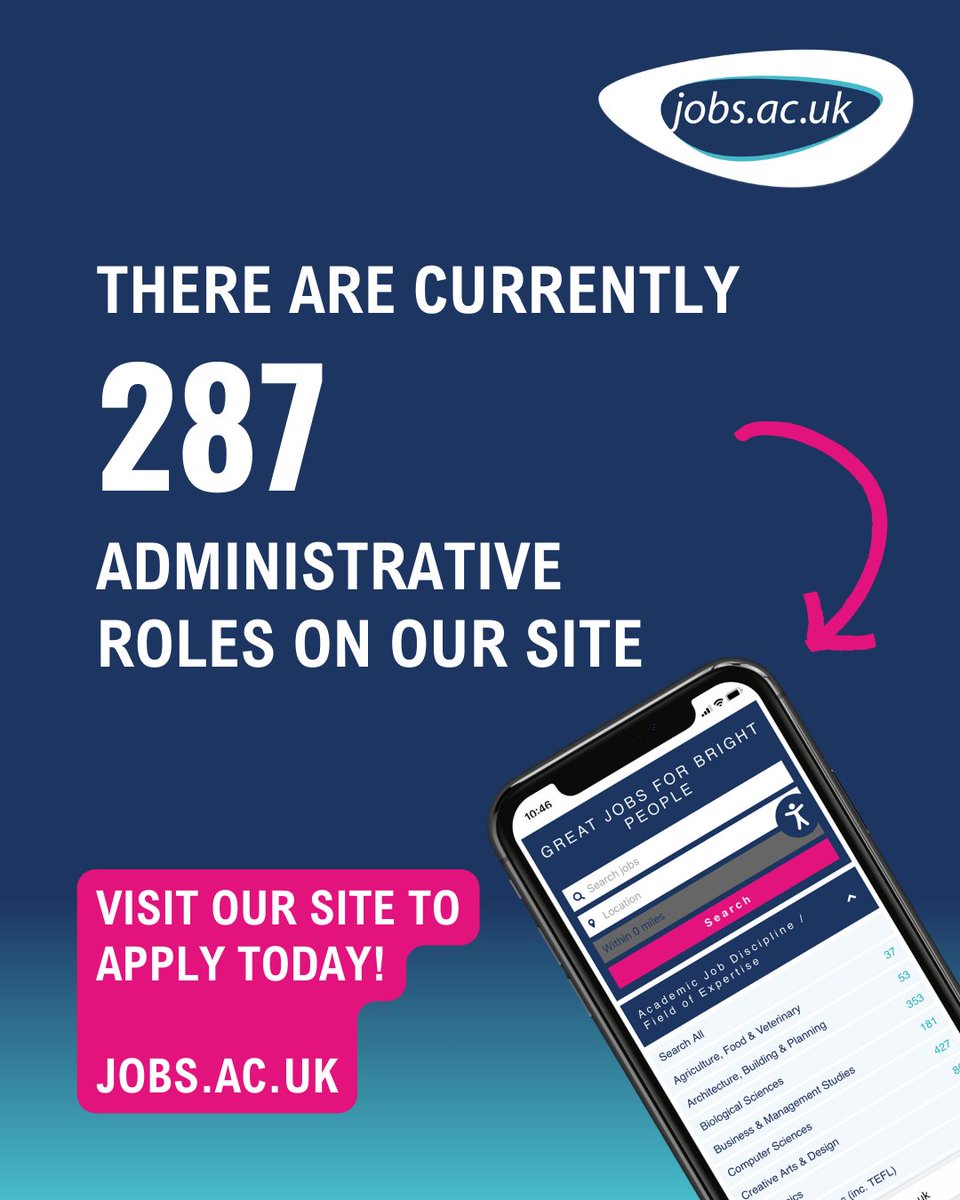 jobsacuk's tweet image. Apply today: jobs.ac.uk/search/adminis…

#Admin #JobBoard #JobSearch #JobsinEducation
