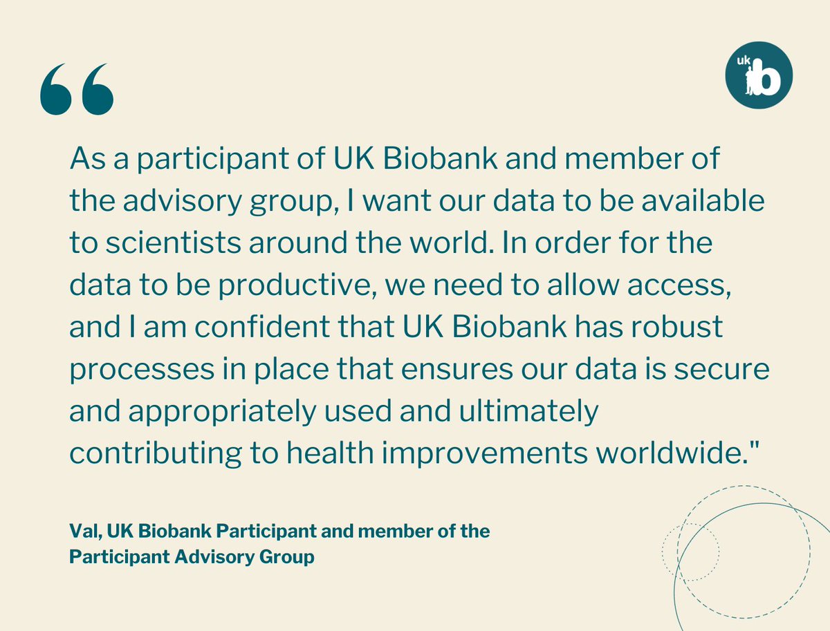 💬 Val, a <a href="/uk_biobank/">UK Biobank</a> Participant and member of our Participant Advisory Group 🔽
