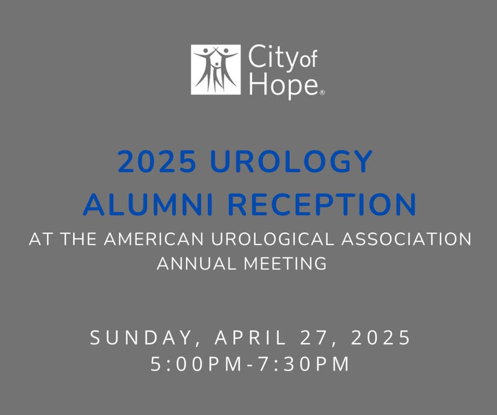 Seth Cohen (@drscohen) on Twitter photo The <a href="/CityofHopeSurg/">City of Hope Surgery</a> #Urology <a href="/AmerUrological/">Amer. Urol. Assn.</a> #AUA25 Alumni Reception is happening on Sunday evening, 4/27/25. Invites have been sent out by email. We hope you can join us. <a href="/ClaytonLauMD/">Clayton Lau</a> <a href="/COHurol/">Kevin Chan, MD</a> <a href="/WesleyYipMD/">Wesley Yip</a> <a href="/AliZUroOnc/">Ali Zhumkhawala, MD</a> <a href="/HVillarrealMD/">Humberto Villarreal, MD MSCI</a> <a href="/ClaireBurtonMD/">Claire Burton MD</a> <a href="/KaiBDallas/">Kai Dallas, MD</a> <a href="/jyamzonmd/">Jonathan Yamzon</a> The <a href="/CityofHopeSurg/">City of Hope Surgery</a> #Urology <a href="/AmerUrological/">Amer. Urol. Assn.</a> #AUA25 Alumni Reception is happening on Sunday evening, 4/27/25. Invites have been sent out by email. We hope you can join us. <a href="/ClaytonLauMD/">Clayton Lau</a> <a href="/COHurol/">Kevin Chan, MD</a> <a href="/WesleyYipMD/">Wesley Yip</a> <a href="/AliZUroOnc/">Ali Zhumkhawala, MD</a> <a href="/HVillarrealMD/">Humberto Villarreal, MD MSCI</a> <a href="/ClaireBurtonMD/">Claire Burton MD</a> <a href="/KaiBDallas/">Kai Dallas, MD</a> <a href="/jyamzonmd/">Jonathan Yamzon</a>