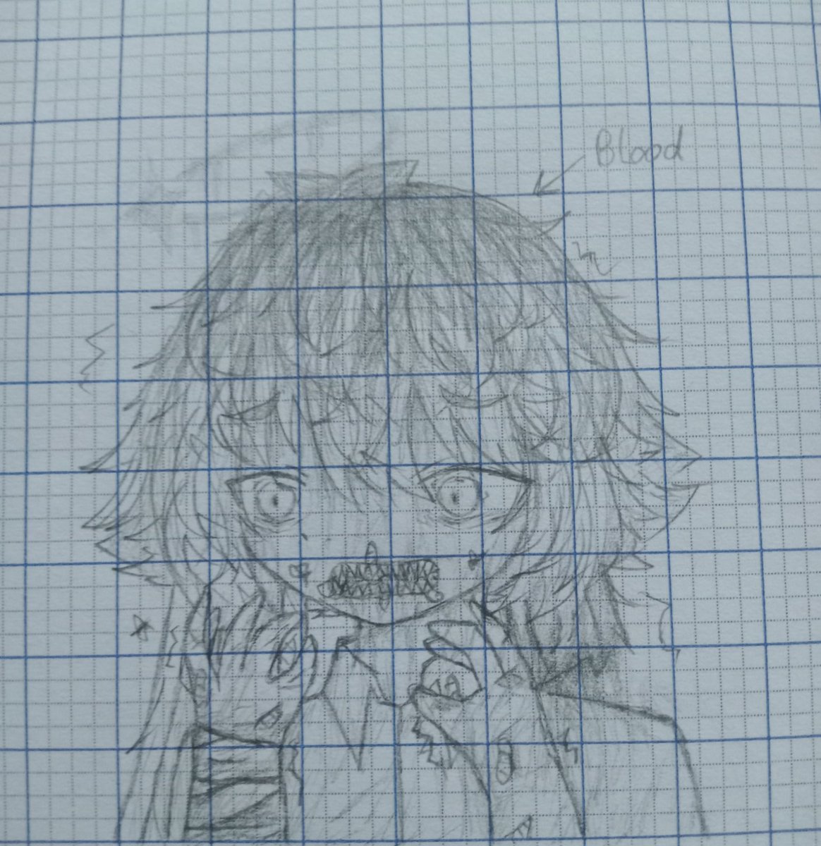 ChanKover's tweet photo. I drew Alan, his body was rotting
*Warning:Art contains blood and insects https://t.co/cbWiFx05fw