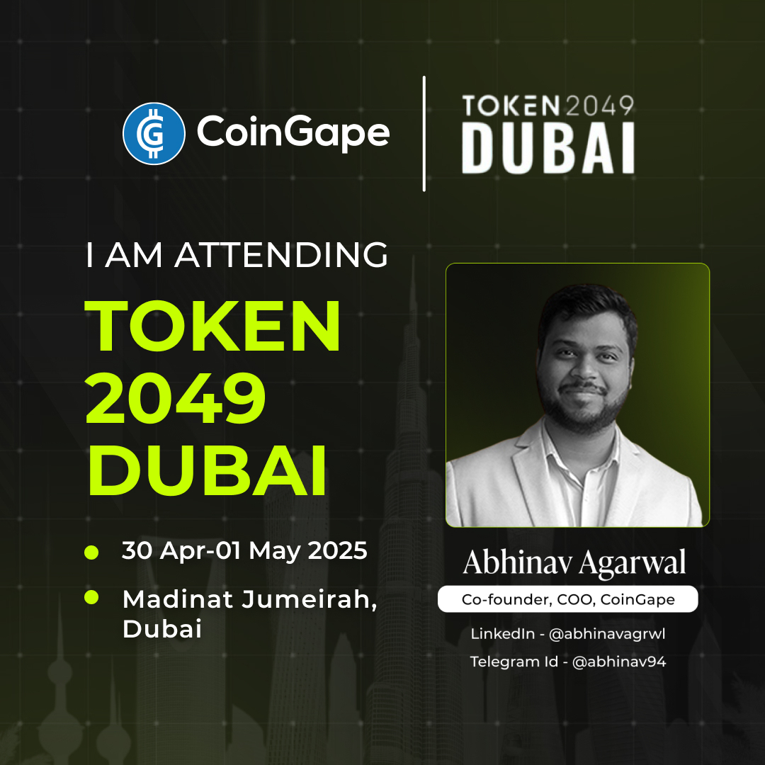 abhinavagrwl94's tweet image. Excited to be back in Dubai to represent @CoinGapeMedia  at Token2049.

Looking forward to meeting new and existing partners. 

Attending the event? Drop &quot;TOKEN2049&quot; in the comment, we’d love to meet.

#Web3Event #CryptoMedia #Token2049