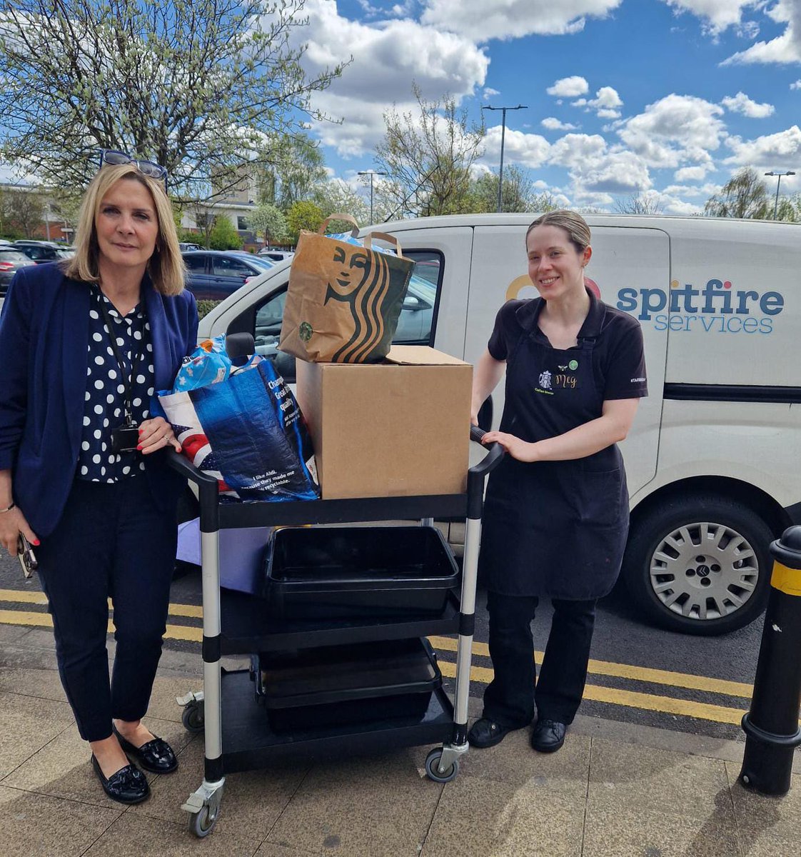 Spitfire Services (@sassbirmingham) on Twitter photo Thanks <a href="/StarbucksUK/">Starbucks UK</a> our Castle Vale branch have again given us a very generous food donation to our food bank👏👏😊 Thanks <a href="/StarbucksUK/">Starbucks UK</a> our Castle Vale branch have again given us a very generous food donation to our food bank👏👏😊