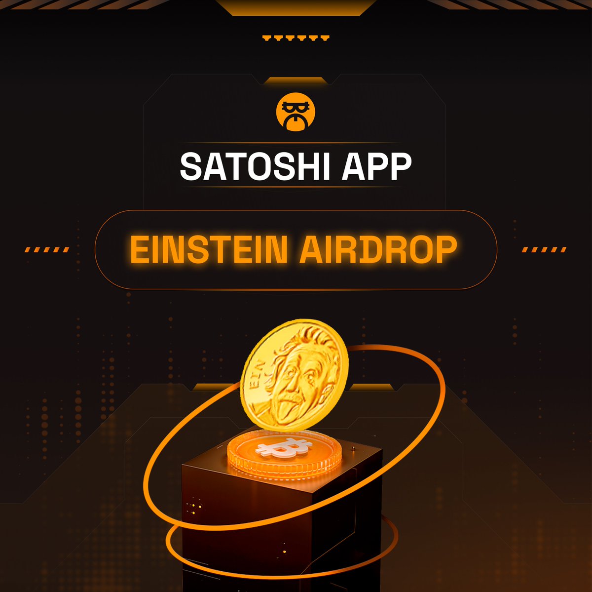 🚨 Claim Alert: $EIN Airdrop will be LIVE in 1 day 🚨
The first round of the Einstein airdrop is now open on @SatoshiApp!
🧪 50M $EIN pool
 📅 2PM UTC, April 18, 2025 - 2PM UTC, May 17, 2025
 🎮 33.33% unlock at game launch
 🔗 Learn More: satoshiappxyz.medium.com/einstein-airdr…