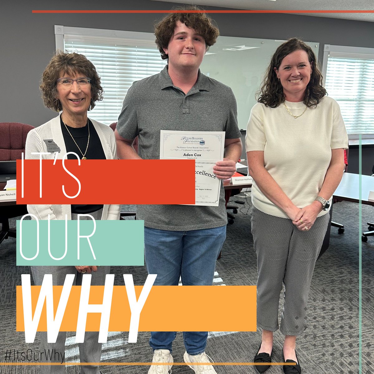 Congratulations to Aden Cox of Sikeston Public Schools!  Aden is the Region 14 winner of the 2024-25 Student Scholarship from MSBA's FutureBuilders Foundation.  Stay tuned throughout April to find out who won the statewide award!
mosba.org/page/scholarsh…
#ItsOurWhy