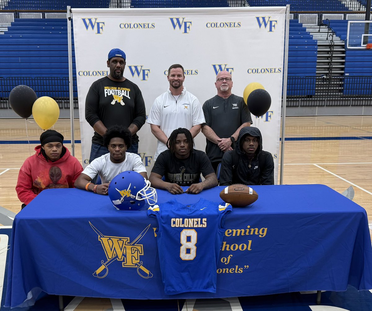 Nick Leftwich (@coachnleftwich) on Twitter photo Congratulations to #8, <a href="/Tyshawn_077/">Tyshawn Henderson</a> for officially signing to play football and continue his academic career at Ferrum College!
We are very proud and excited for this next chapter in his future!
1-0
ATTITUDE
#FlemingFootball Congratulations to #8, <a href="/Tyshawn_077/">Tyshawn Henderson</a> for officially signing to play football and continue his academic career at Ferrum College!
We are very proud and excited for this next chapter in his future!
1-0
ATTITUDE
#FlemingFootball