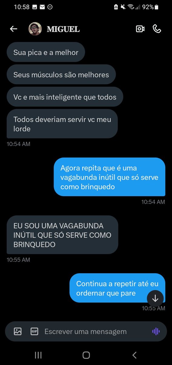DOOMFISTDOM's tweet photo. My fag bitch @Bryce_Slxt wants to be exposed, then i come to show how pathetic he is

(The chat is in portuguese, so if u want to translate use some translator like google lens) https://t.co/2GIxOvHyRF