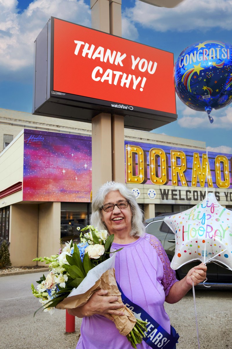 Cheers to ️5️⃣0️⃣ amazing years of Cathy, from our Dormont restaurant! 🥳 We’re so grateful for her hard work, passion, and dedication to creating a smile over the past 5 decades. THANK YOU for all you do!