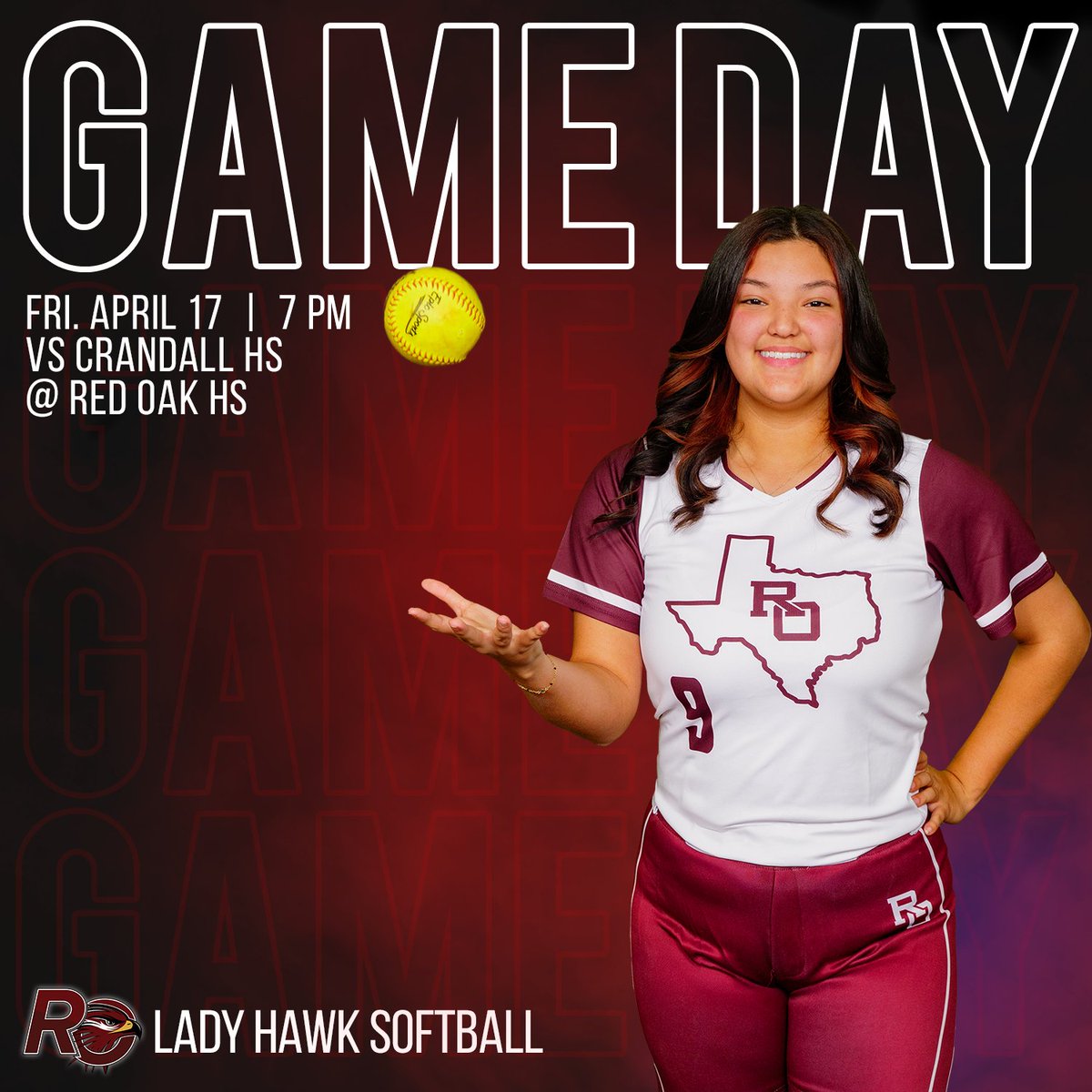Show your support tonight for the Lady Hawks softball team!

📅 Friday, April 17
📍 Red Oak HS
🥎 Crandall HS
⌚ 7 PM

#hawknation
#hawkpride