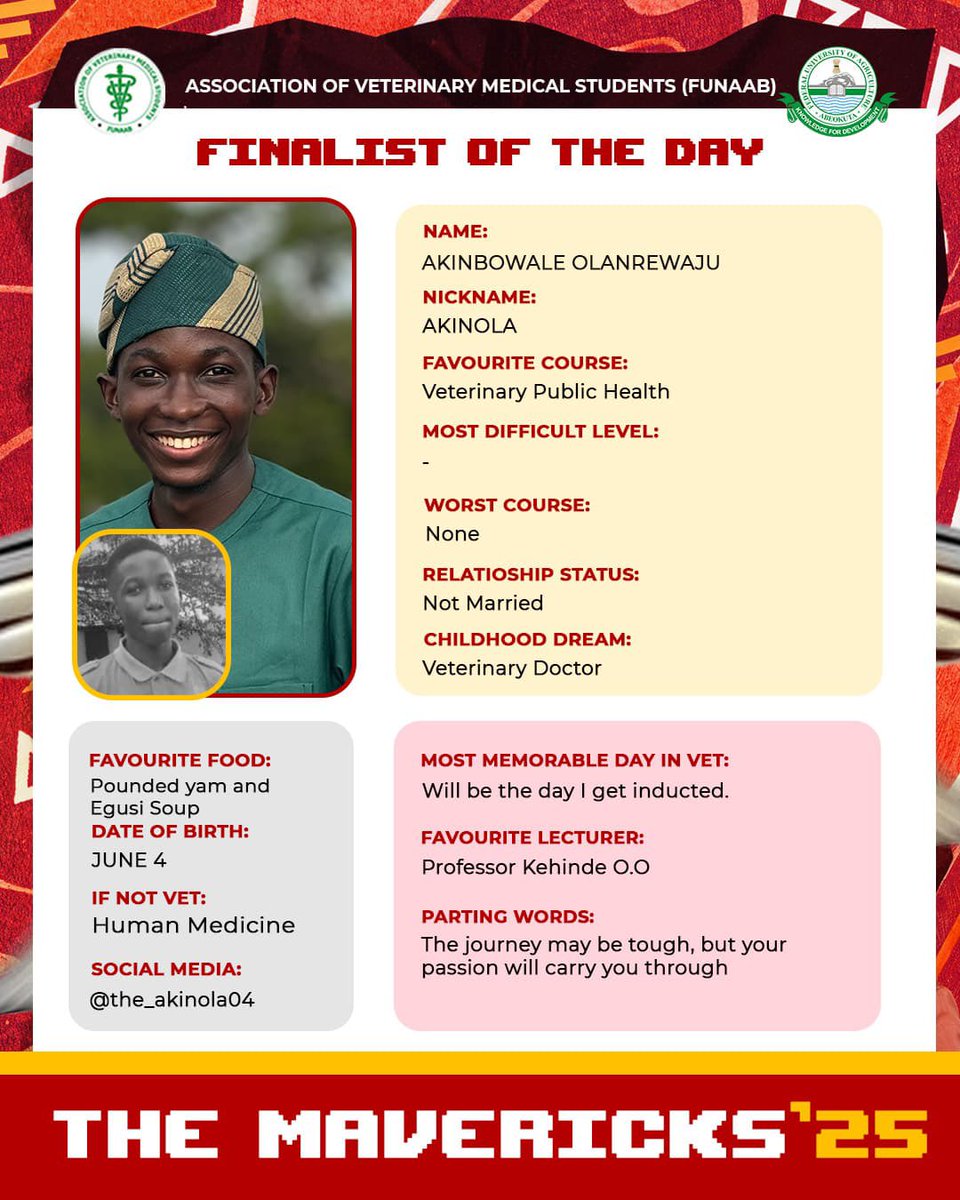 Congratulations, Student Dr. Ọláńrewájú 🎓
A sabi boy who also shines in extracurriculars. He is the full package! Effortlessly combining academic excellence with active service, he has worn many hats with grace and grit.
Thank you for your unwavering commitment and leadership.