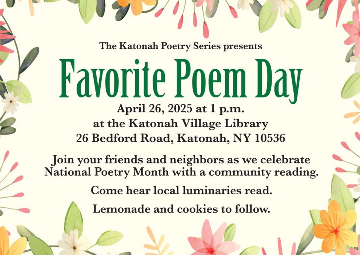 Katonah Poetry (@katonahpoetry) on Twitter photo 