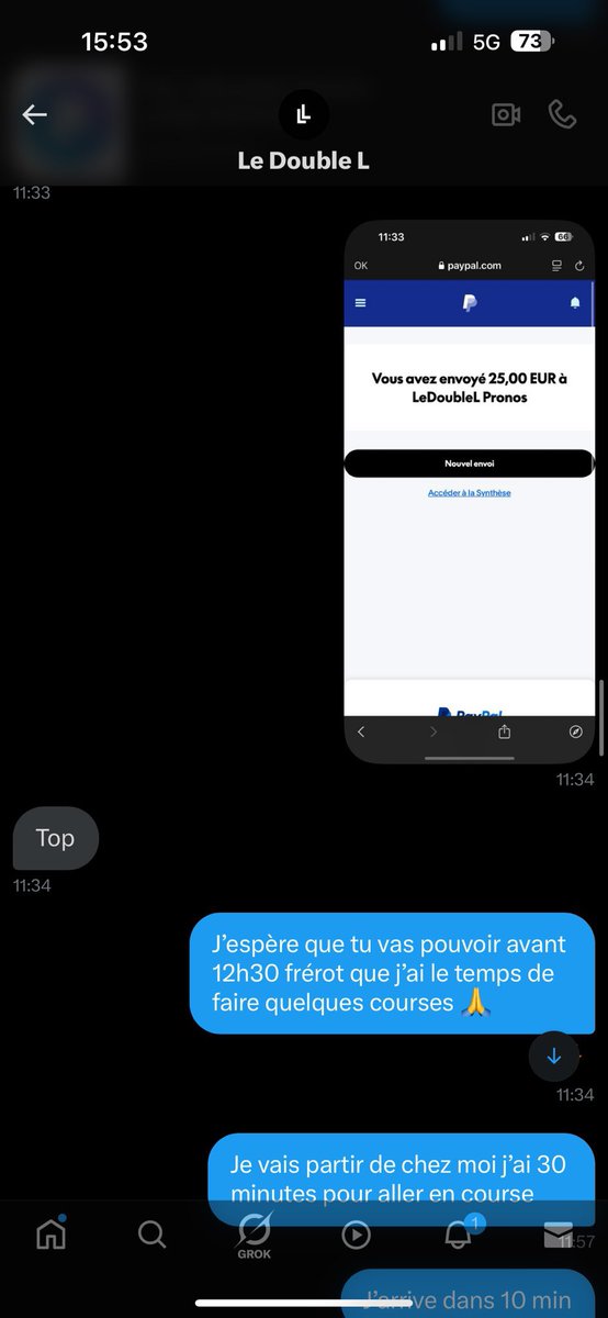Minxt0 (@minxt0) on Twitter photo Signalez moi cette grosse merde <a href="/LeDoubleLPronos/">Le Double L</a> ! Un abonné à moi vient de se faire arnaquer par ce gars (preuves en image).
Ils demandent de l’argent aux gens en échange de faire des montantes. Après coup ils bloquent les gens et garde l’argent.
Signalez moi ça svp ! Signalez moi cette grosse merde <a href="/LeDoubleLPronos/">Le Double L</a> ! Un abonné à moi vient de se faire arnaquer par ce gars (preuves en image).
Ils demandent de l’argent aux gens en échange de faire des montantes. Après coup ils bloquent les gens et garde l’argent.
Signalez moi ça svp !