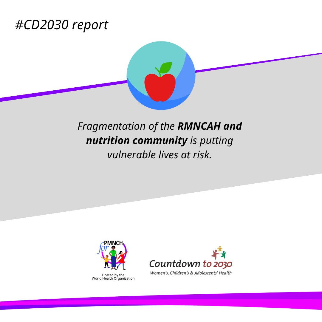 PMNCH's tweet photo. @TheLancet @Countdown2030 Integration across health, education, nutrition and social protection services is key to improving access and quality of RMNCAH &amp; nutrition services. We need to act together now to end preventable deaths in women, children &amp; adolescents.

Read the report:
https://t.co/z5dqV1CPRp https://t.co/cvpjVcQXDi
