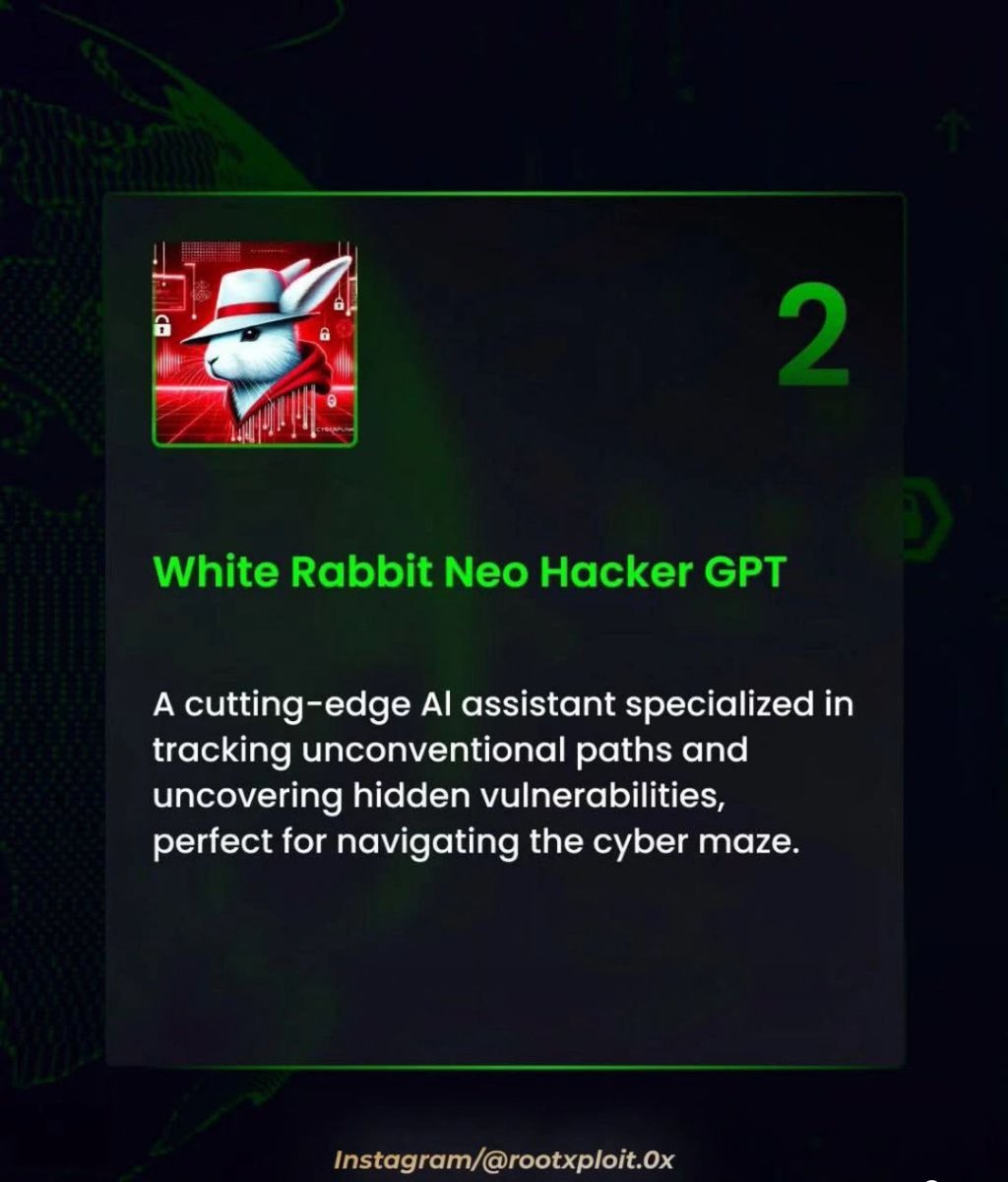 OkorieEvergreen's tweet image. 5 GPT Must-Know Tools & Tricks 🤖💡
⚠️Disclaimer: This content is intended for ethical use and education only. Always hack responsibly and with permission.
#GPT #AIHacking #PentestGPT #CyberSecurity #EthicalHacking #RedTeam #BugBounty #InfoSec #5IVEISCOMING