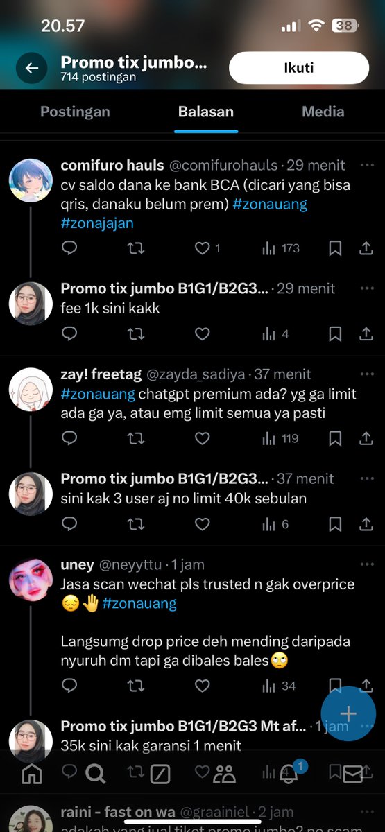 Tiaaraa9's tweet photo. @jumbo_dm Anjit nih orang masih bisa ttp jualan please report guys @jumbo_dm 

#zonauang https://t.co/VpUZp4DL88