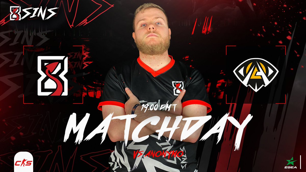 No names, no faces, no clue who they are… let’s keep it that way.

⚔️ | <a href="/ESEA/">ESEA League</a> Main Season 53
🆚 | <a href="/AnonymoEsports/">Anonymo Esports</a>
⏰ | 🇬🇧 19:00 / 🇪🇺 20:00
📺 | twitch .tv/8sinsesports
🎙 | <a href="/SpectrionCasts/">Spectrion</a>