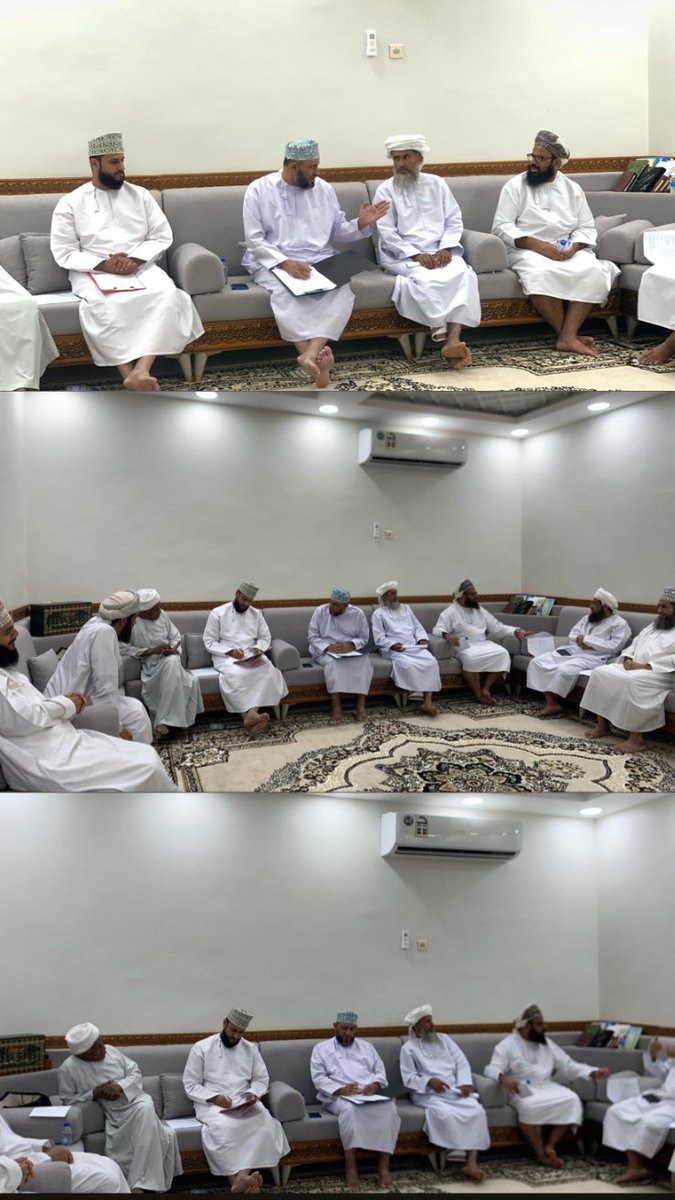 AlrhmanCenter's tweet photo. اجتماع الهيئة الإدارية والتدريسية لملتقى الهداية الصيفي بإزكي لتعليم القرآن الكريم وعلومه تحت إشراف الشيخ / سعيد الناعبي استعدادًا لبرامج الصيف وتحضيرا لإعلان تسجيل طلاب  الدفعة الرابعة من قرى الولاية. https://t.co/8hBtt8nXLV