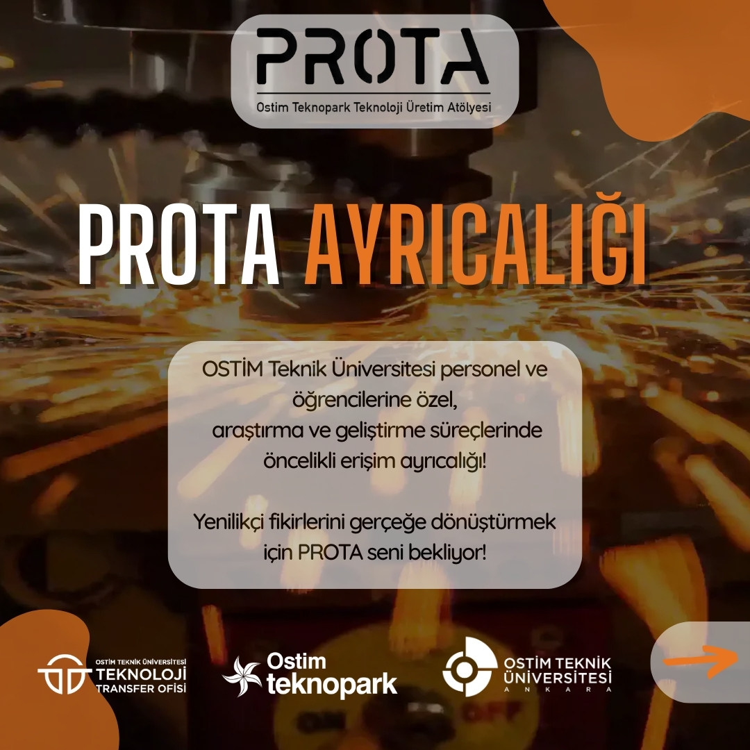 OstimTto's tweet photo. 🚀 @ostimteknopark Prota
Yenilikçi Üretimin Merkezi..!
Yenilikçi fikirlerini hayata geçirmek isteyenleri OSTİMTech Teknoloji Transfer Ofisi ve PROTA'ya bekliyoruz. Girişimcilere ve öğrencilere geleceğin üretim teknolojilerine erişim imkânı sunuyor!
#PROTA #OSTİMTech #TTO https://t.co/TtOx6QXvMM